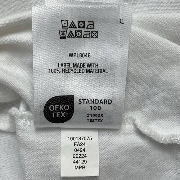 Mode of One Relaxed Fit Pocket T-Shirt Men’s Sm White Baggy Single Stitch Crew - Picture 7 of 16